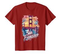 San Francisco Golden Gate Bridge Aquarell Souvenir T-Shirt
