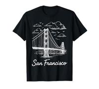 San Francisco Golden Gate Bridge Minimalistisches Reise-Souvenir T-Shirt