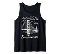 San Francisco Golden Gate Bridge Minimalistisches Reise-Souvenir Tank Top