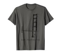 San Francisco Golden Gate Bridge Vintage Skyline Kalifornien T-Shirt