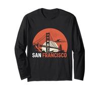 San Francisco, Kalifornien, Golden Gate Bridge, Vintage-Stil Langarmshirt