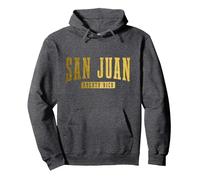 San Juan Puerto Rico Pride Puerto Rico Boricua Pullover Hoodie, Unisex für Erwachsene, Anthrazit Meliert, M