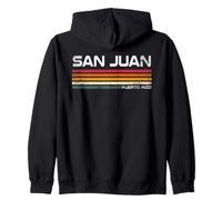 San Juan Puerto Rico Retro Streifen Vintage Strand Design Kapuzenjacke