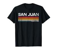 San Juan Puerto Rico Retro Streifen Vintage Strand Design T-Shirt
