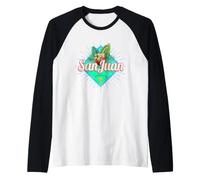 San Juan Puerto Rico Retro Urlaub Vintage Karibik Souvenir Raglan