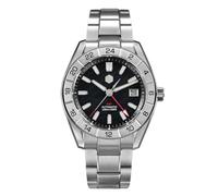 San Martin MOP Zifferblatt Luxus Herren Business Dress Uhren NH34 GMT Automatische Mechanische Saphir Leuchtende Armbanduhr, V 2, Classic