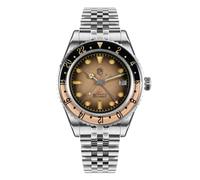 San Martin Retro NH34 GMT Herrenuhren, Sandwich-Zifferblatt, 40 mm, bidirektionale Saphir-Lünette, Luxus-Sportuhr, V 3, Luxus-Sport