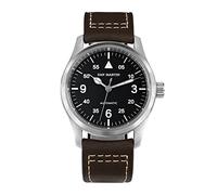 San Martin SN0034G 37 mm 8215 Herren-Piloten-Armbanduhr, modisch, einfach, militärisch, mechanische Stahl-Armbanduhren, Lederriemen