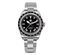 San Martin SN0112G NH34 GMT Herren-Taucheruhr bidirektionale Lünette Business automatische mechanische Saphir-wasserdichte Uhr, V 1, Classic