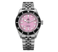 San Martin SN0128 BB58 Automatikuhr 40 MM Saphirglas Taucheruhren Für Herren 316L Edelstahl 200 M Wasserdicht, Rosa Zifferblatt