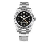 San Martin SN054G-3 NH34 Herren-GMT-Armbanduhr, 39 mm, BB-Farbzifferblatt, Saphirglas, automatisch, mechanische Armbanduhren, Schwarz, Mechanisch