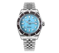 San Martin Vintage Luxus Taucheruhr NH35 Automatische Mechanische Saphir-Lünette Wasserdicht Edelstahl Kleid Herrenuhren, V 1, Luxury Dive