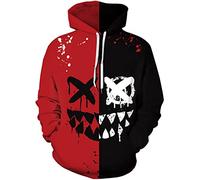 sanatty Unisex Hoodies 3D Druck Galaxy Pullover Kapuzen-Sweatshirt Hoodies mit großen Taschen, 8t Xx Zahn, Large-X-Large