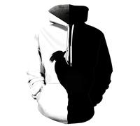 sanatty Unisex-Kapuzenpullover für Teenager, Jungen, Mädchen, 3D-Grafik, für Herren und Damen, Galaxie-Sweatshirt für Teenager-Geschenk, 6R Specht-Silhouette, Large-X-Large