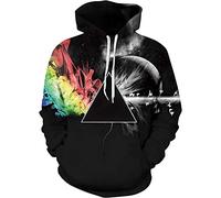 sanatty Unisex Kapuzenpullover mit großen Taschen, realistischer 3D-Druck Galaxie - - XX-Large / XXX-Large