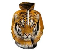 SANBEC Tier Tiger Löwe Mode Paar Hoodie Herren Lose Große Größe 3D Druck Herren Kapuzenpullover Vielseitiges Sweatshirt