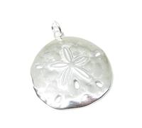 Sand Dollar Sterling Silber Charm .925 x 1 Sea Cookie Snapper Keks
