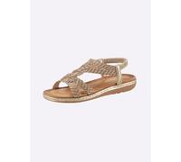 Sandale ANDREA CONTI, Damen, Gr. 36, braun (bronzefarben), Textil, Schuhe Sandale (65805227-36) bronzefarben