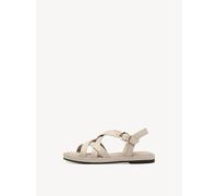 Tamaris Sandalette Damen Vegan Flach beige,EU 36