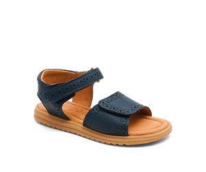 Sandale BISGAARD "Andrea", Mädchen, Gr. 28, marine, Leder, festlich, Schuhe Sandale, Sommerschuh, Mädchen Schuh mit Klett, Größenschablone zum Download (71938257-28) marine