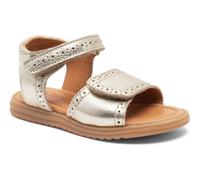 Sandale BISGAARD "Andrea", Mädchen, Gr. 30, gold (goldfarben), Leder, metallic, festlich, Schuhe Sandale, Sommerschuh, Mädchen Schuh mit Klett, Größenschablone zum Download (94507467-30) goldfarben