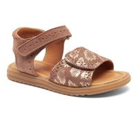 Sandale BISGAARD "andrea Weite: normal", Mädchen, Gr. 27, champagne taupe, Leder, gemustert, metallic, festlich, Schuhe Sandale, Festtagsschuh, Mädchen Schuh mit Klett, Größenschablone zum Download (6