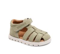 Sandale BISGAARD "beka s Weite: normal", Jungen, Gr. 27, sage, Leder, Schuhe Sandale, Klettschuh mit Lederinnenausstattung, Größenschablone zum Download (37280807-27) sage