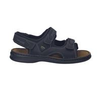 Sandale JOSEF SEIBEL "FRANKLYN", Herren, Gr. 44, schwarz, schwarz, Mesh, Nubukleder, Schuhe Sandale, Sommerschuh, Klettschuh, Freizeitsandale, mit Kontrastnähten (32037233-44) schwarz, schwarz