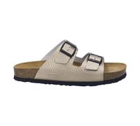 Hausschuh JOSEF SEIBEL "Hermine 01", Damen, Gr. 39, braun (bronzefarben), Leder, metallic, casual, Schuhe, Pantolette, Slides, Sandale mit weichem Lederfutter (70657464-39) bronzefarben