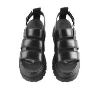 Sandale BUFFALO "Buffalo Damen Buffalo Aspha Fsh Ot Vegan Box", Damen, Gr. 41, schwarz, Kunstfaser, unifarben, Schuhe Sandale (14329811-41) schwarz