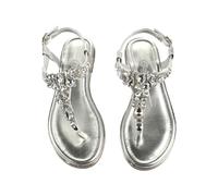 Sandale BUFFALO "Buffalo KIRA ICE", Damen, Gr. 36, silber, Polyurethan, unifarben, Schuhe Sandale (92696457-36) silber