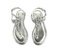Sandale BUFFALO "Buffalo KIRA ICE", Damen, Gr. 41, silber, Polyurethan, unifarben, Schuhe Sandale (92696457-41) silber