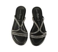 Sandale BUFFALO "Buffalo KIRA MSS GLAM", Damen, Gr. 41, schwarz, Polyurethan, unifarben, Schuhe Sandale (61817726-41) schwarz