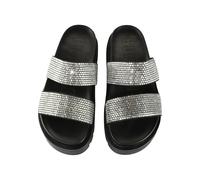 Sandale BUFFALO "Buffalo RAYA TSS SPARK", Damen, Gr. 41, schwarz, silber, Polyurethan, unifarben, Schuhe Sandale (38011056-41) schwarz, silber