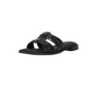 Sandale CLARKS "Ariany", Damen, Gr. 38, schwarz, Leder, Schuhe Sandale, mit moderner, quadratischer Spitze (16298368-38) schwarz