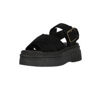 Sandale CLARKS "Evamar", Damen, Gr. 38, schwarz, Leder, Schuhe, mit Komfort-Features (97199532-38) schwarz