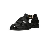 Sandale CLARKS "Hana", Damen, Gr. 38, schwarz, Leder, Schuhe Sandale, im schmeichelhaften Riemen-Design (77825113-38) schwarz