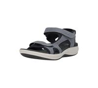 Sandale CLARKS "Mira Bay", Damen, Gr. 39, blau, grau, Kunstfaser, Schuhe Sandale, mit superweichem Fußbett (47640954-39) blau, grau