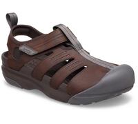 Sandale CROCS "Yukon Fisherman", Herren, Gr. 42, braun (espresso), Lederimitat, Textil, Schuhe Sandale, Halbschuh, Slipper, Trekkingschuh mit praktischem Klettverschluss (35195750-42)