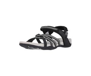 Sandale CRUZ "Aarhus", Damen, Gr. 37, schwarz-weiß (schwarz, weiß), Lederimitat, Schuhe Sandale, mit praktischem Klettverschluss (84361961-37) schwarz, weiß