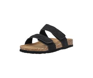 Sandale CRUZ "Liland", Damen, Gr. 38, schwarz, Polyurethane, Rindsleder, Schuhe Schlappen Pantolette, mit praktischem Klettverschluss (63816622-38) schwarz