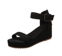 Sandale Damen Sandalen Oberbekleidung Rom Grenze Schwarz Dicke Unterseite Ein Wort Schnalle Mit Bequem Elegant Outdoorsandale Damensandalen Sommerschuhe Frauen Bequeme Schuhe Sommer Schwarz 41