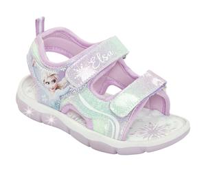 Sandale DISNEY "FROZEN", Mädchen, Gr. 29, lila, Synthetik, Schuhe Sandale, mit cooler Blinkfunktion (43932647-29) lila