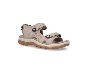 Sandale DOCKERS BY GERLI, Damen, Gr. 41, sand, Lederimitat, Textil, Schuhe Sandale, Trekking Sandale, Sommerschuh mit Klettverschluss (91403466-41) sand