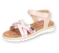 Sandale DOCKERS BY GERLI, Kinder, Gr. 31, rosa (rosa metallic), Synthetik, metallic, festlich, Schuhe, Plateausandale, Klettschuh, Glitzersandale mit Flecht-Details (84093533-31) rosa metallic