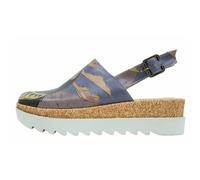 Sandale DOGO "Akita Ancient Egypt Damen Sandalen", Damen, Gr. 38, Normalschaft, blau, Lederimitat, Schuhe Clog Sommerschuh, Handgefertigt (20725156-38) blau