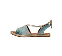 Sandale DOGO "Hazel Victor Bicycles Damen Sandalen, Hazel Spread Your Wings", Damen, Gr. 40, Normalschaft, blau, Lederimitat, Schuhe Sandale, Handgefertigt (99659516-40) blau