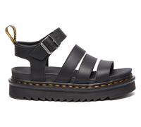 Sandale DR. MARTENS "Blaire", Damen, Gr. 37, schwarz, Leder, Schuhe Sandale, Plateausandale, Riemchensandale, mit Anziehlasche (95687225-37) schwarz