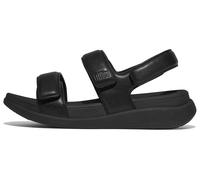 Sandale FITFLOP "F-MODE GO", Damen, Gr. 37, schwarz, Lederimitat, unifarben, Schuhe Sandale, Keilsandale, Klettschuh, Sommerschuh mit hervorragender Dämpfung (58208836-37) schwarz