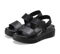 Sandale FRENCH CONNECTION "Sommerschuhe, Sandalette, Ledersandalette, offener Schuh, Ledersandale", Damen, Gr. 36, schwarz, Obermaterial: 100% Schafsleder. Decksohle: 100% Lederimitat. Futter: 100% Sy